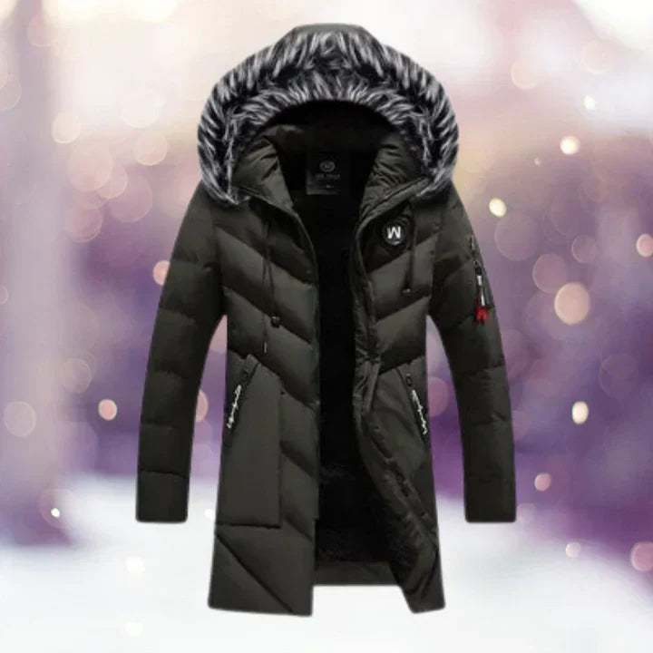 Leandro - Thermo Parka met Bontgevoerde Kraag voor Heren
