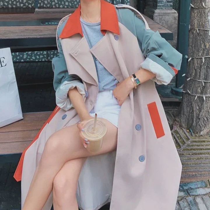 Sage - Lange Trenchcoat voor Dames