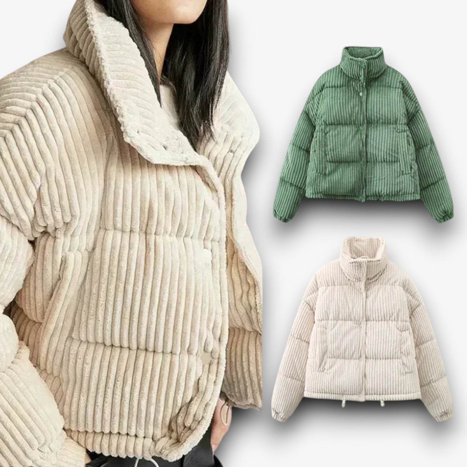 Cordela - Corduroy Winterjas voor Dames
