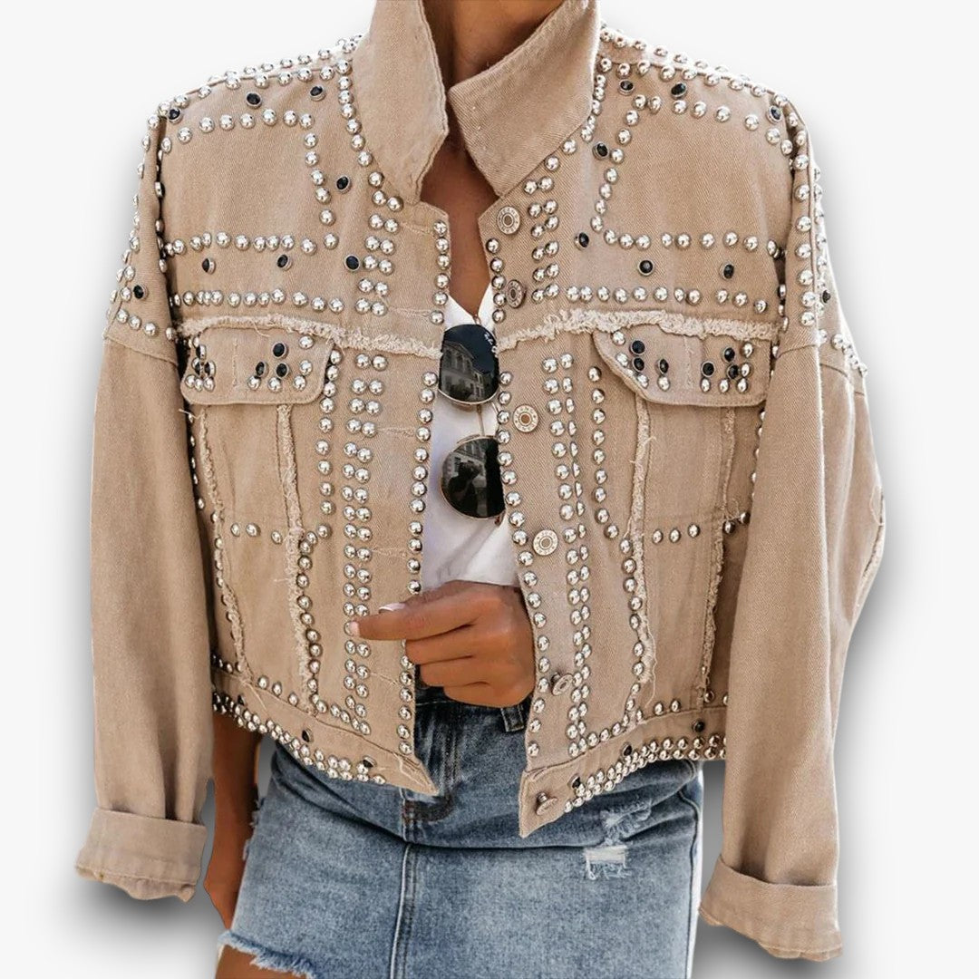 Elsie - Denimjas met Studs voor Dames